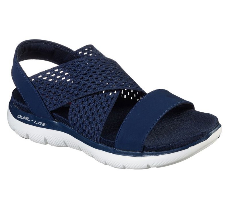 Skechers Flex Appeal 2.0 - Cool City - Womens Sandals Navy [AU-ZH7209]